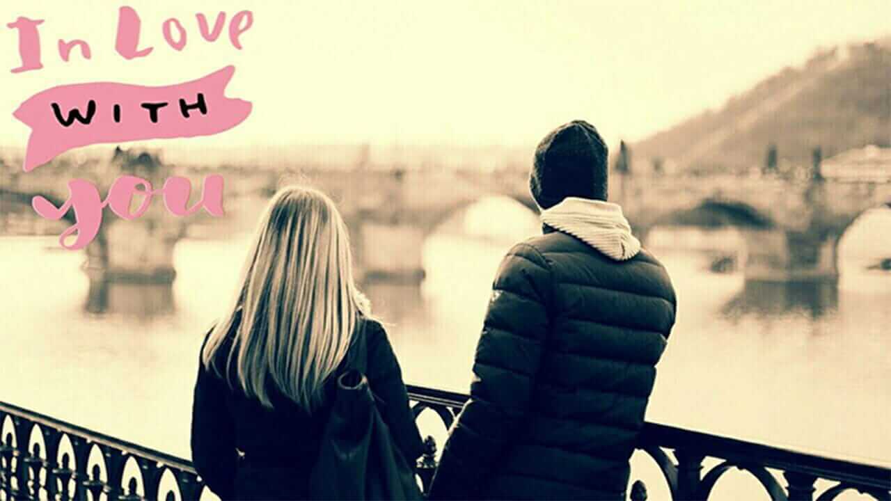 couple photo, couple on bridge, love, stickers, love stickers