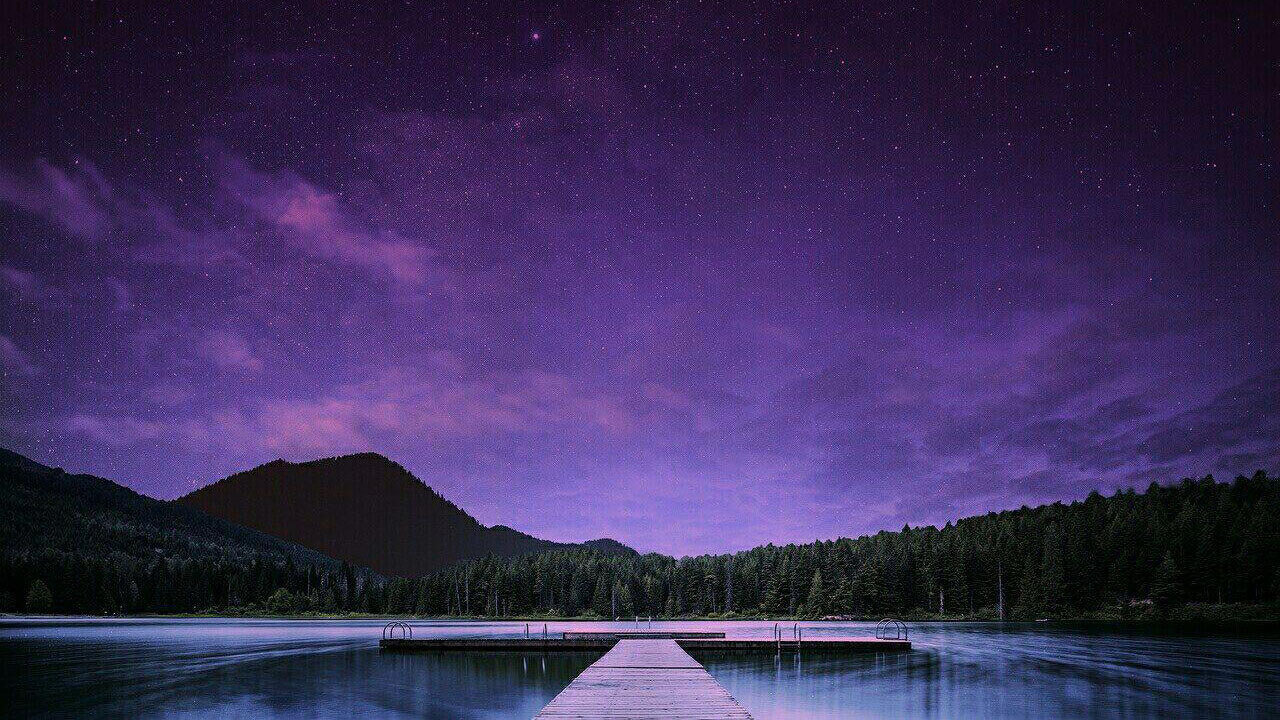 night scene, landscape, starry night, lightX App