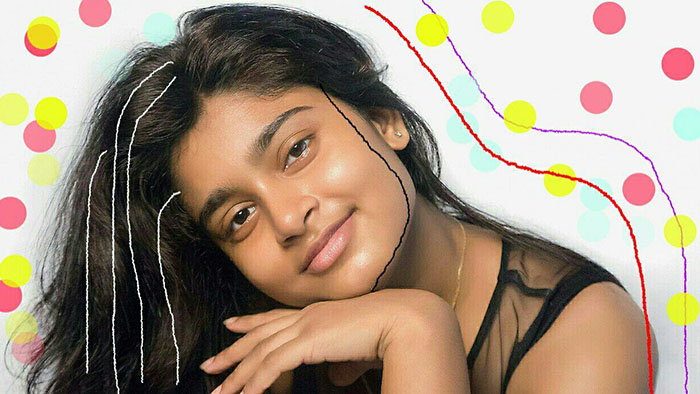 girl, girl portrait, fun doodles, doodling photos, LightX App doodles. LightX photo editor