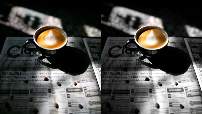 color pop app, color pop effect, color pop effect app, color splash effect app, coffee, latte, product photography,