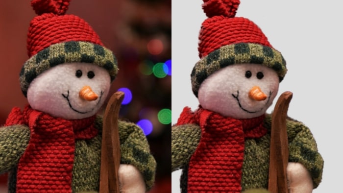 change the background of a photo to white, change picture background app, app to change picture backdrop, christmas, snow man, mobile photo editor