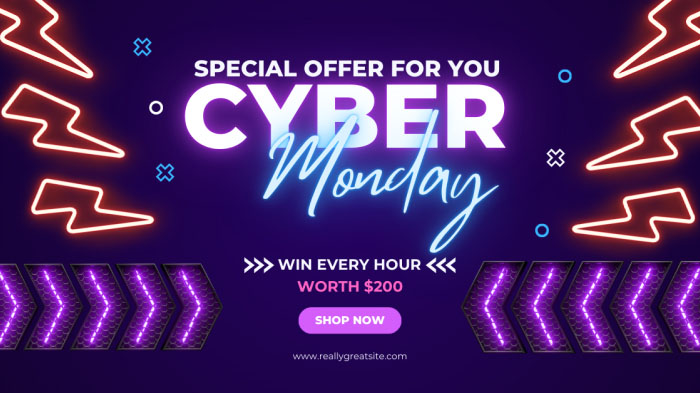 An image promoting a Cyber Monday hourly deal. 