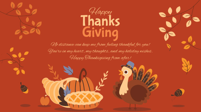 A Thanksgiving card for the long-distance loved ones with a heartfelt message and Thanksgiving stickers.