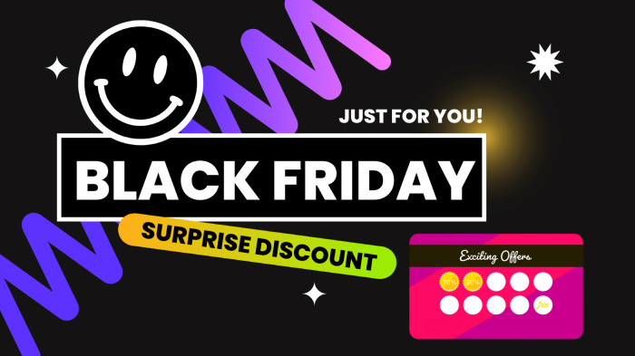 An image promoting Black Friday surprise discount.