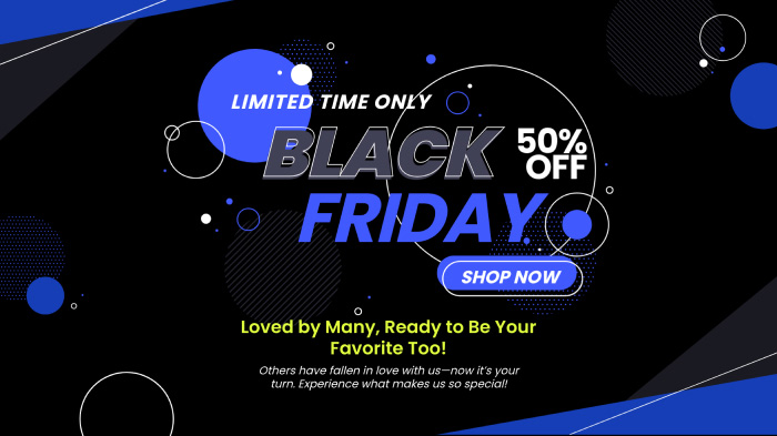 An image featuring a brand’s overall customers’ review along with Black Friday limited-time discount.